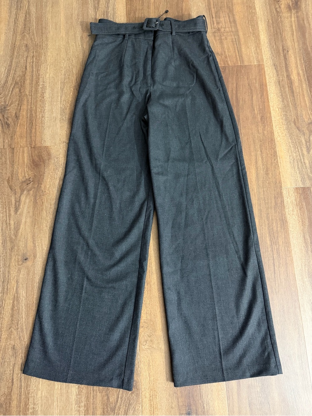 Mango Tailored Wide-Leg Pants  with Belt Size 6